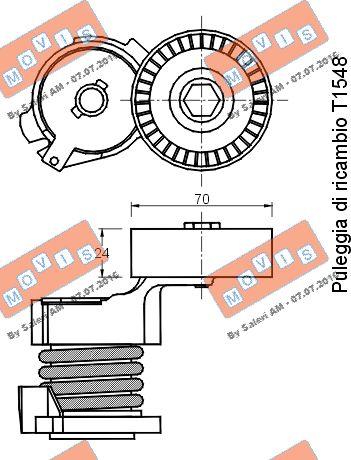 MOVIS AST2479 - Натяжитель, поликлиновый ремень autospares.lv