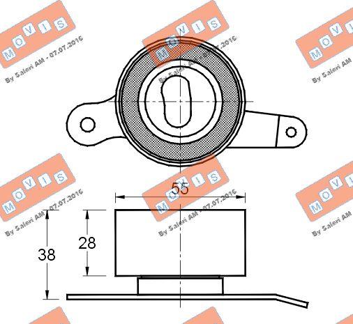 MOVIS AST2586 - Натяжной ролик, зубчатый ремень ГРМ autospares.lv