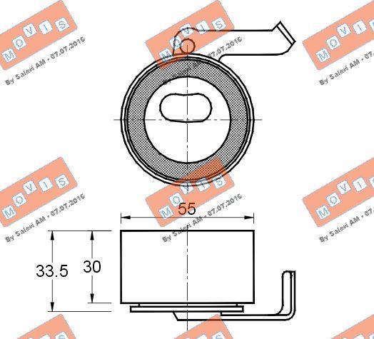 MOVIS AST2587 - Натяжной ролик, зубчатый ремень ГРМ autospares.lv