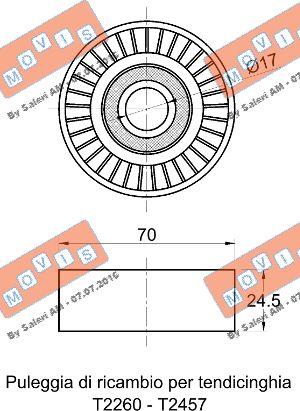 MOVIS AST2261 - Ролик, поликлиновый ремень autospares.lv