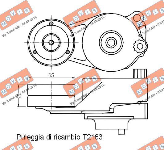 MOVIS AST2709 - Натяжитель, поликлиновый ремень autospares.lv