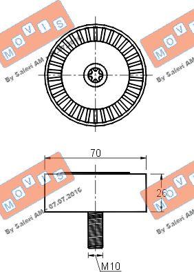 MOVIS AST2784 - Ролик, поликлиновый ремень autospares.lv