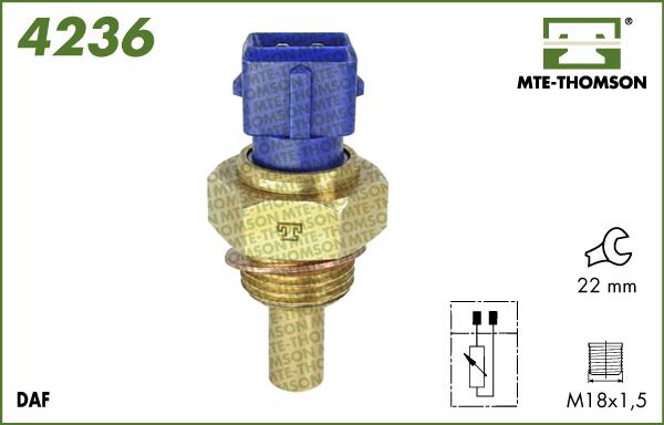 MTE-Thomson 4236 - Датчик, температура охлаждающей жидкости autospares.lv