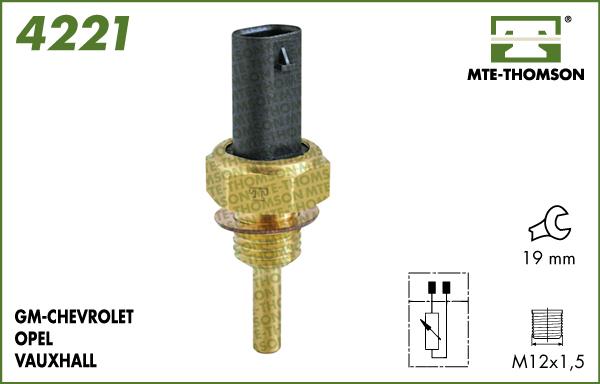MTE-Thomson 4221 - Датчик, температура охлаждающей жидкости autospares.lv