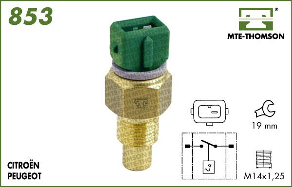 MTE-Thomson 853.60 - Термовыключатель, вентилятор радиатора / кондиционера autospares.lv