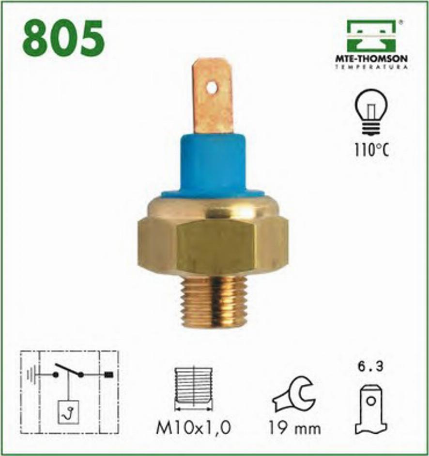 MTE-Thomson 805 - Датчик, температура охлаждающей жидкости autospares.lv