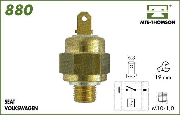 MTE-Thomson 880.100 - Термовыключатель, вентилятор радиатора / кондиционера autospares.lv