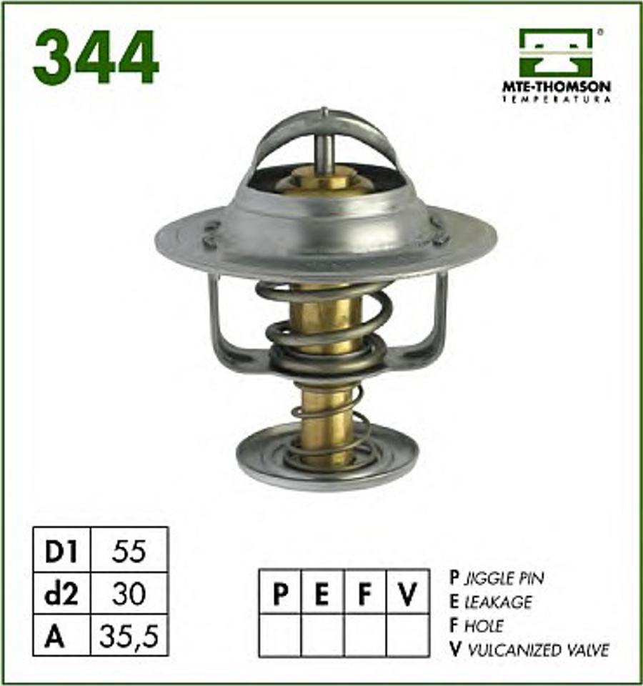 MTE-Thomson 344.83 - Термостат охлаждающей жидкости / корпус autospares.lv