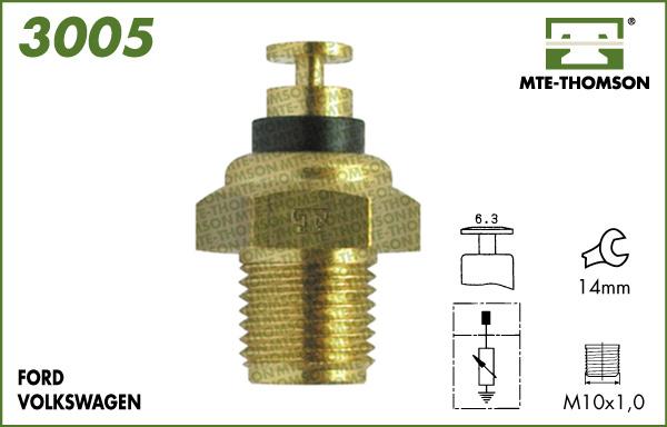 MTE-Thomson 3005 - Датчик, температура охлаждающей жидкости autospares.lv