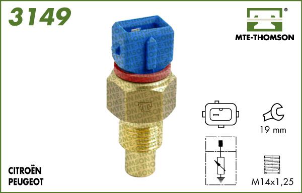 MTE-Thomson 3149 - Датчик, температура охлаждающей жидкости autospares.lv