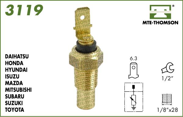 MTE-Thomson 3119 - Датчик, температура охлаждающей жидкости autospares.lv