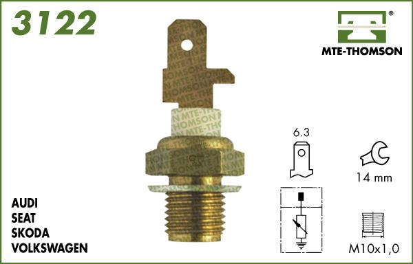 MTE-Thomson 3122 - Датчик, температура охлаждающей жидкости autospares.lv