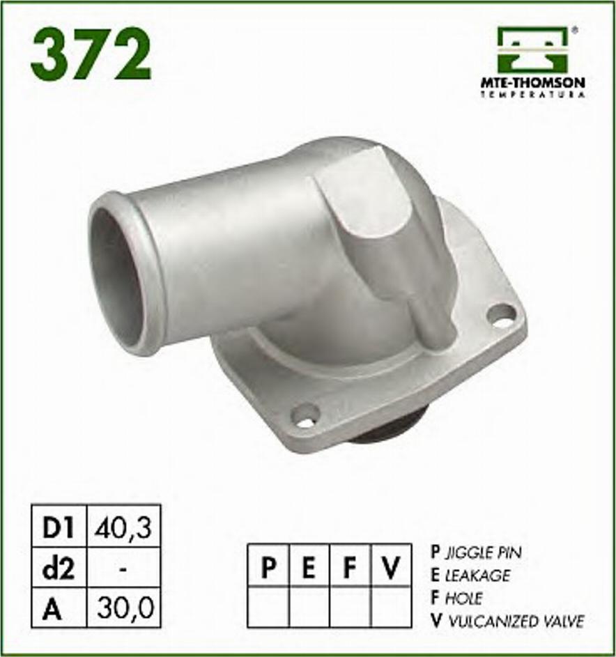 MTE-Thomson 372.92 - Термостат охлаждающей жидкости / корпус autospares.lv