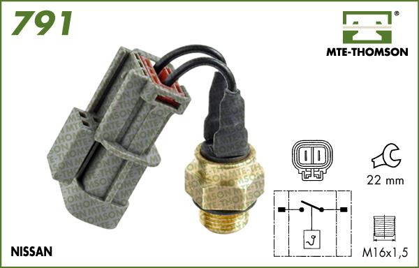 MTE-Thomson 791.92/82 - Термовыключатель, вентилятор радиатора / кондиционера autospares.lv