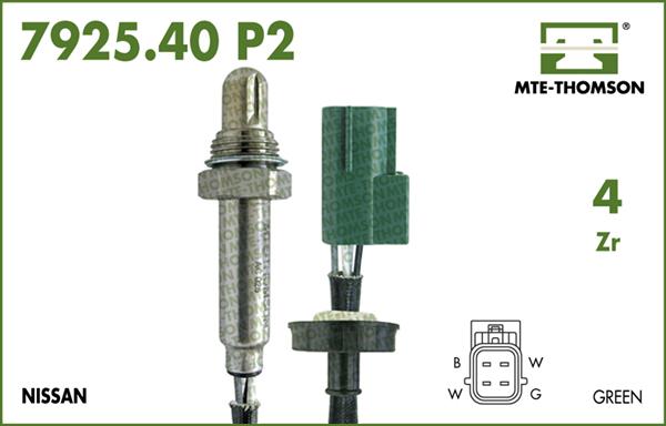 MTE-Thomson 7925.40.054P2 - Лямбда-зонд, датчик кислорода autospares.lv