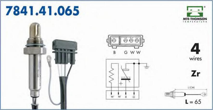 MTE-Thomson 784141065 - Лямбда-зонд, датчик кислорода autospares.lv