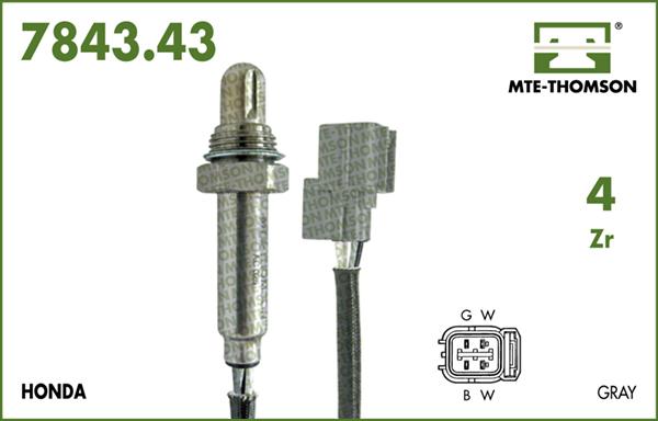 MTE-Thomson 7843.43.057 - Лямбда-зонд, датчик кислорода autospares.lv