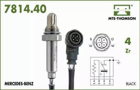 MTE-Thomson 7814.40.037 - Лямбда-зонд, датчик кислорода autospares.lv