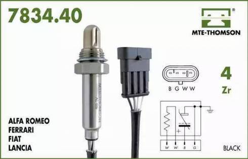 MTE-Thomson 7834.40.083 - Лямбда-зонд, датчик кислорода autospares.lv