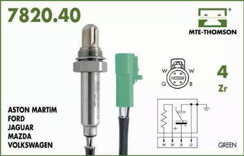 MTE-Thomson 7820.40.076 - Лямбда-зонд, датчик кислорода autospares.lv