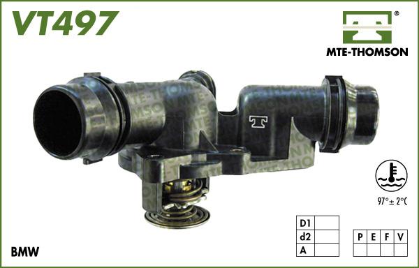 MTE-Thomson VT497.97 - Термостат охлаждающей жидкости / корпус autospares.lv