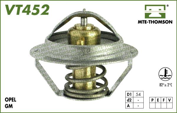 MTE-Thomson VT452.82 - Термостат охлаждающей жидкости / корпус autospares.lv