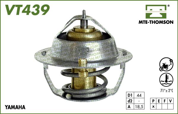 MTE-Thomson VT439.82 - Термостат охлаждающей жидкости / корпус autospares.lv