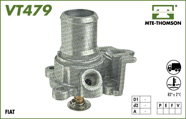 MTE-Thomson VT479.82 - Термостат охлаждающей жидкости / корпус autospares.lv