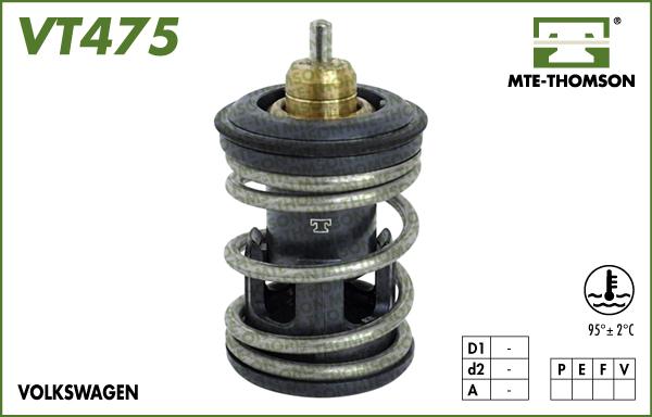 MTE-Thomson VT475.95 - Термостат охлаждающей жидкости / корпус autospares.lv