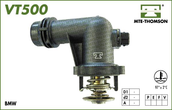 MTE-Thomson VT500.105 - Термостат охлаждающей жидкости / корпус autospares.lv