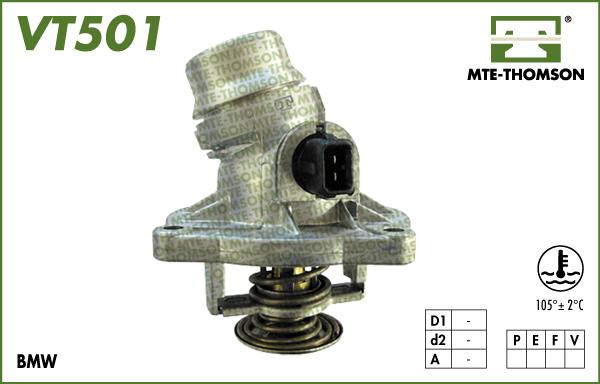 MTE-Thomson VT501.105 - Термостат охлаждающей жидкости / корпус autospares.lv