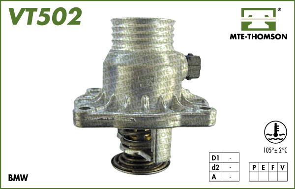 MTE-Thomson VT502.105 - Термостат охлаждающей жидкости / корпус autospares.lv