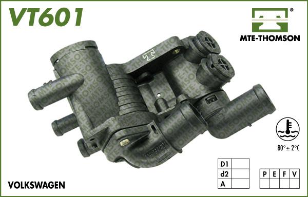 MTE-Thomson VT601.80 - Термостат охлаждающей жидкости / корпус autospares.lv