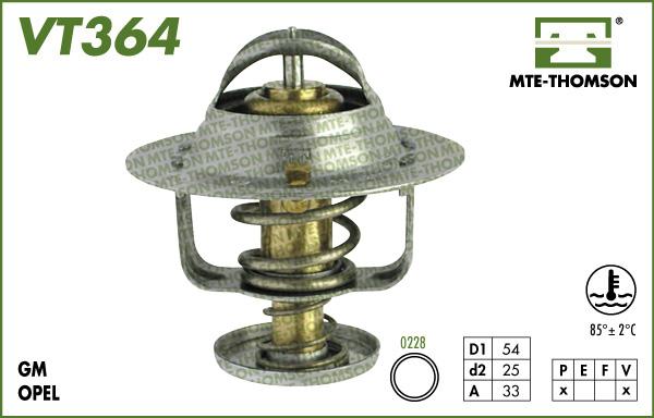 MTE-Thomson VT364.85 - Термостат охлаждающей жидкости / корпус autospares.lv