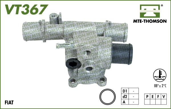 MTE-Thomson VT367.88 - Термостат охлаждающей жидкости / корпус autospares.lv