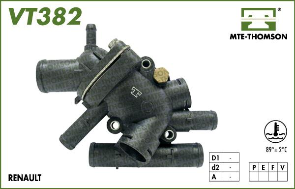 MTE-Thomson VT382.89 - Термостат охлаждающей жидкости / корпус autospares.lv