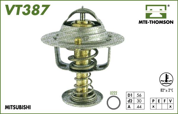 MTE-Thomson VT387.82 - Термостат охлаждающей жидкости / корпус autospares.lv