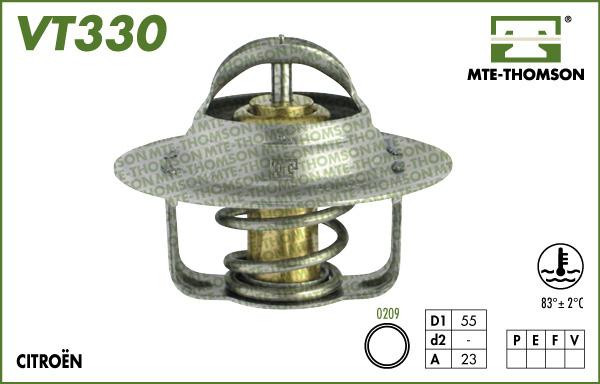 MTE-Thomson VT330.89 - Термостат охлаждающей жидкости / корпус autospares.lv