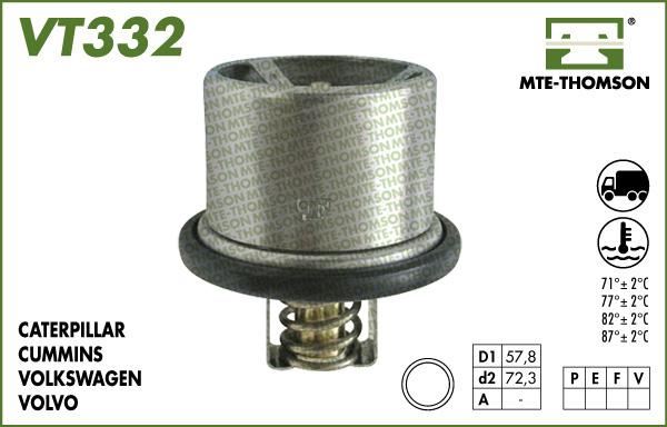 MTE-Thomson VT332.82 - Термостат охлаждающей жидкости / корпус autospares.lv
