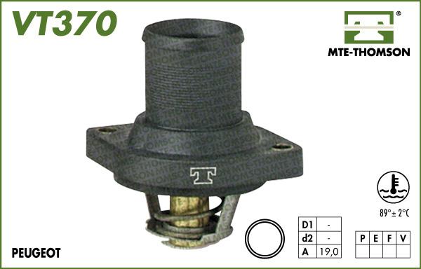 MTE-Thomson VT370.89 - Термостат охлаждающей жидкости / корпус autospares.lv