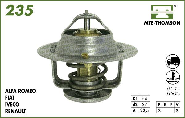 MTE-Thomson VT235.79 - Термостат охлаждающей жидкости / корпус autospares.lv