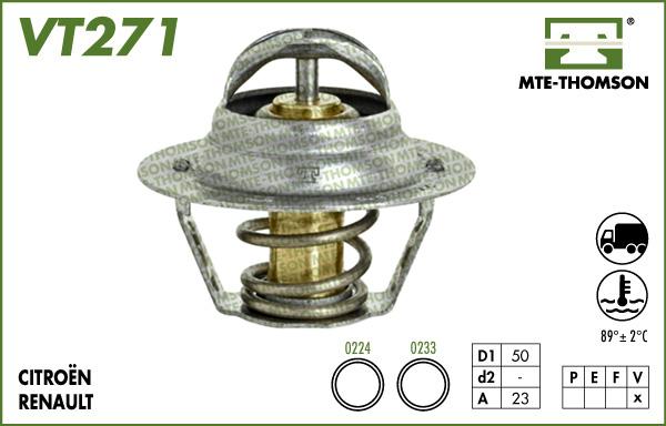 MTE-Thomson VT271.83 - Термостат охлаждающей жидкости / корпус autospares.lv