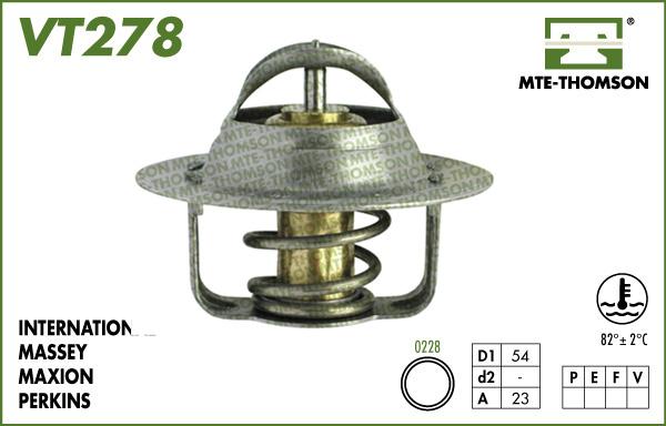 MTE-Thomson VT278.82 - Термостат охлаждающей жидкости / корпус autospares.lv