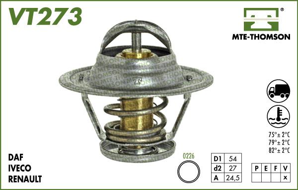 MTE-Thomson VT273.79 - Термостат охлаждающей жидкости / корпус autospares.lv