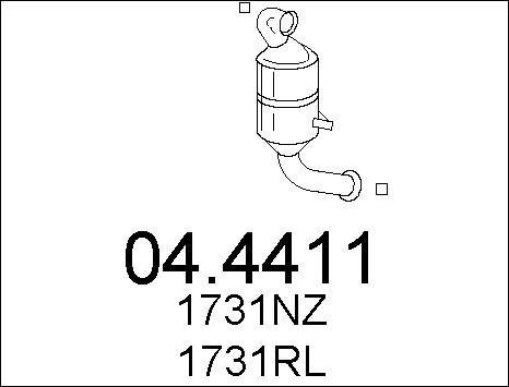 MTS 04.4411 - Катализатор autospares.lv