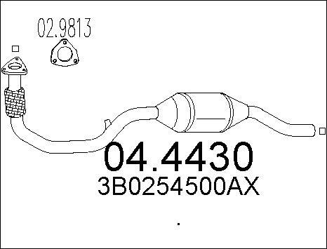 MTS 04.4430 - Катализатор autospares.lv