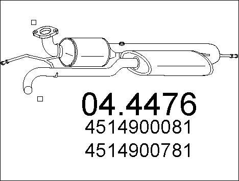 MTS 04.4476 - Катализатор autospares.lv