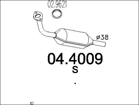 MTS 04.4009 - Катализатор autospares.lv