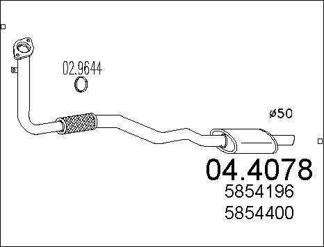 MTS 04.4078 - Катализатор autospares.lv