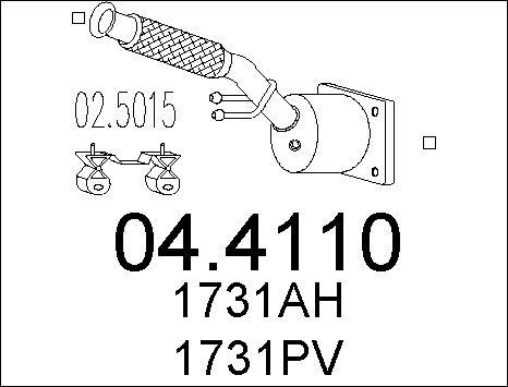 MTS 04.4110 - Катализатор autospares.lv